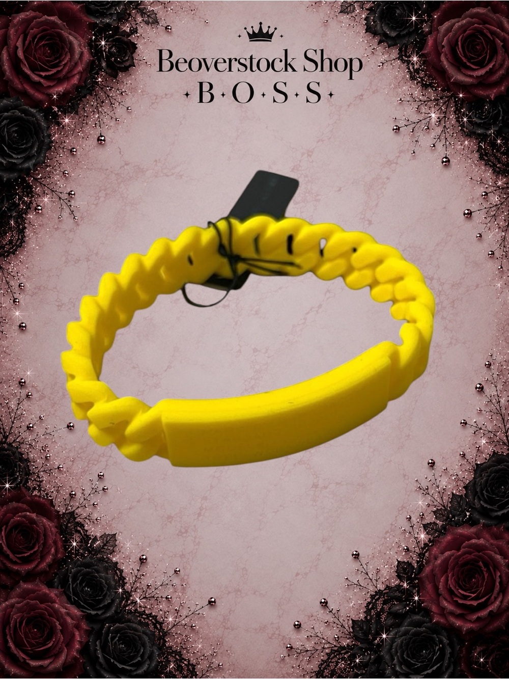 New Marc By Marc Jacobs Standard Supply Braided Silicone Bracelet Safety Yellow